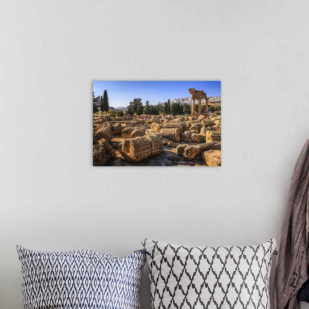 A bohemian room featuring Italy, Sicily, Agrigento district, Agrigento, Valley of the Temples