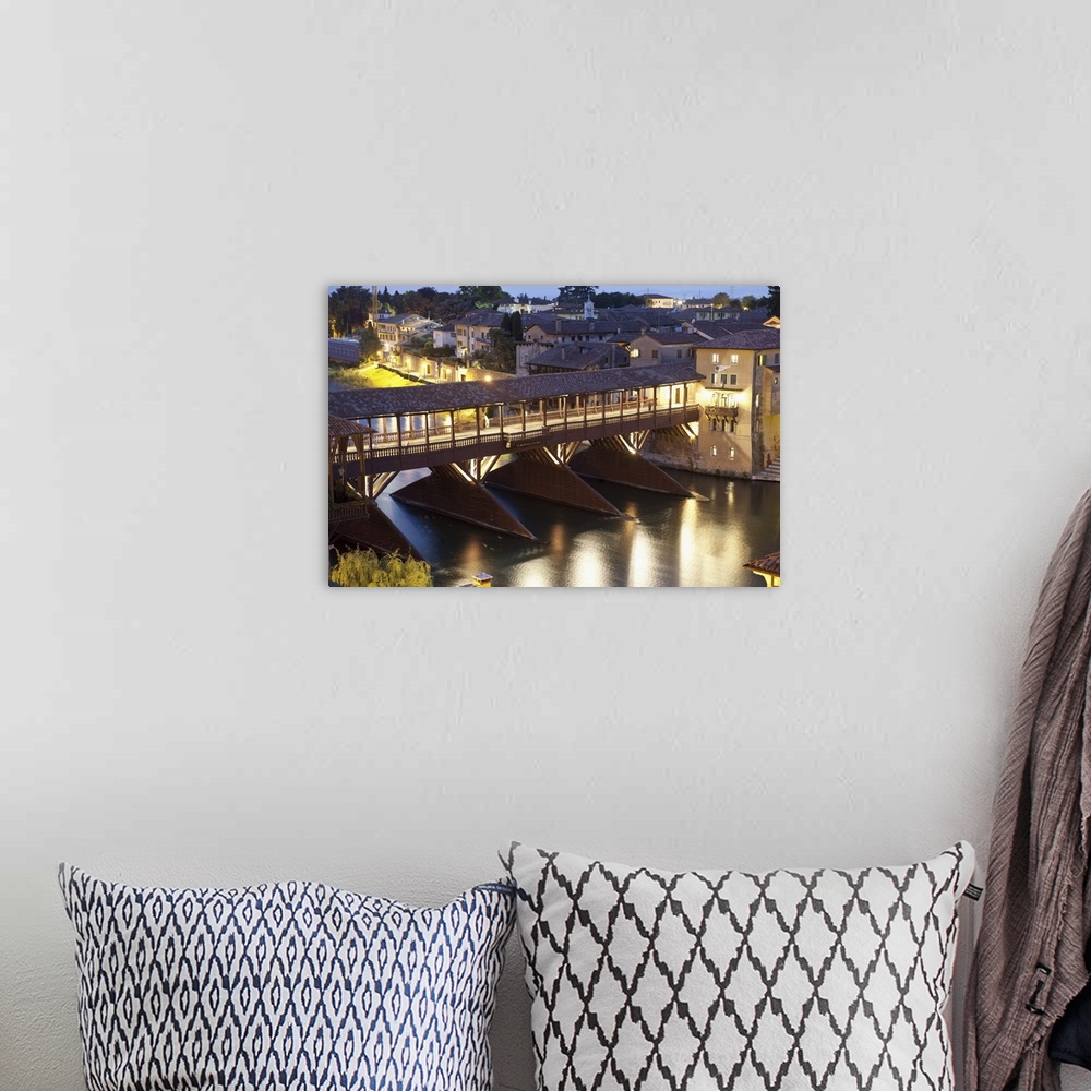 A bohemian room featuring Italy, Veneto, The famous wood bridge on Brenta river