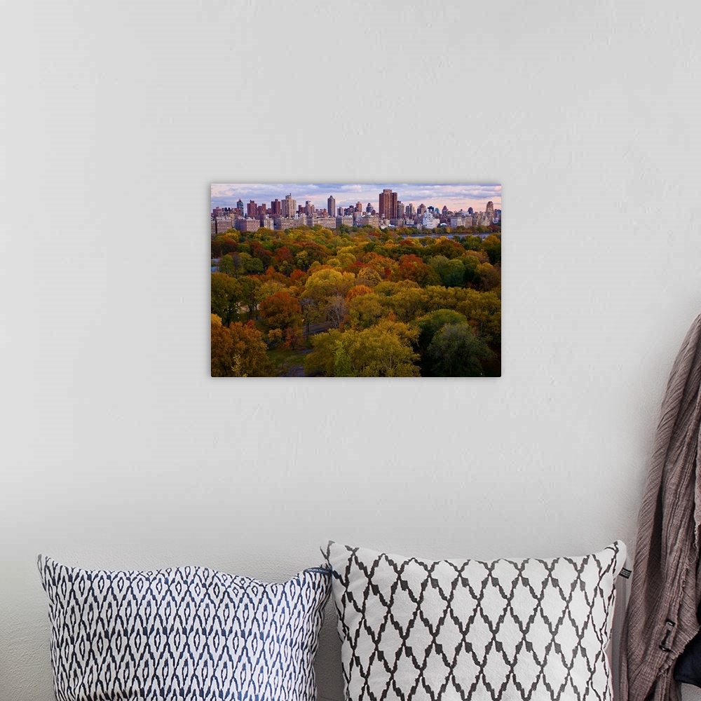A bohemian room featuring New York City, Manhattan, aerial view of Central Park