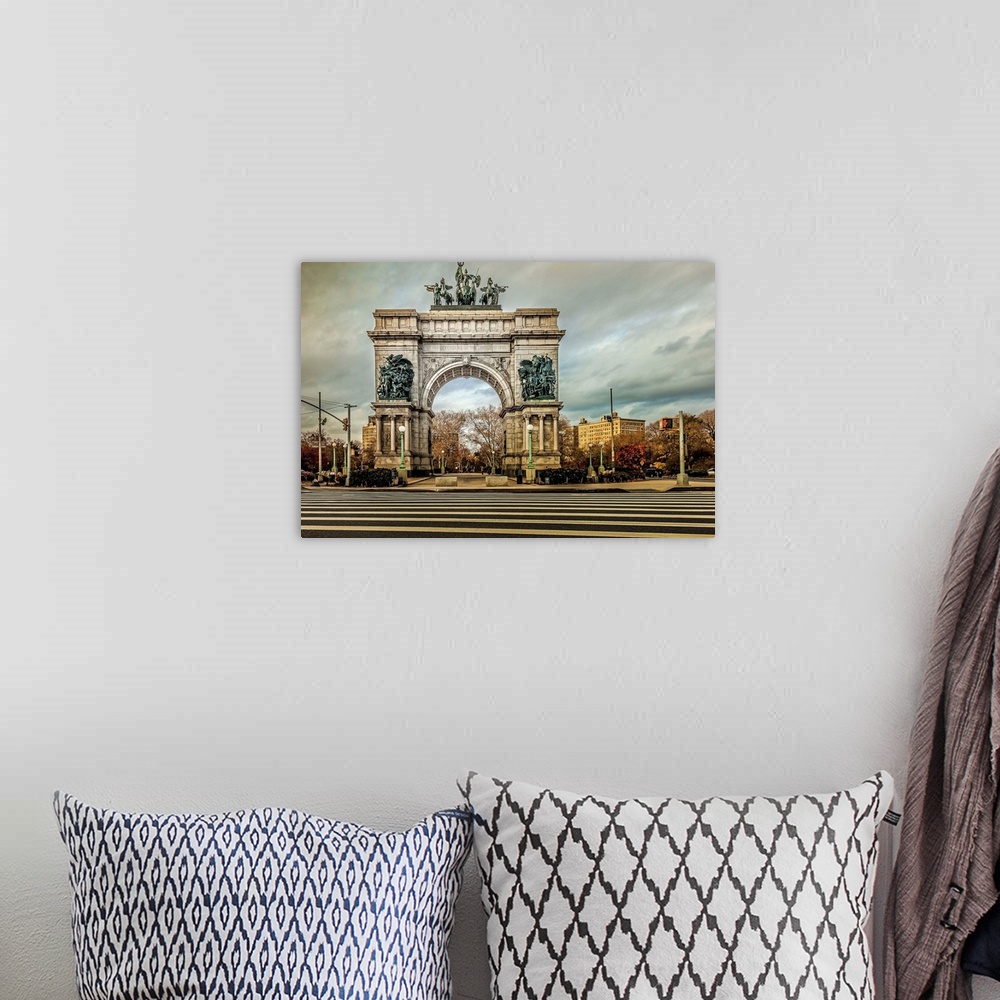 A bohemian room featuring New York, New York City, Brooklyn, Prospect Park Grand Army Plaza arch.
