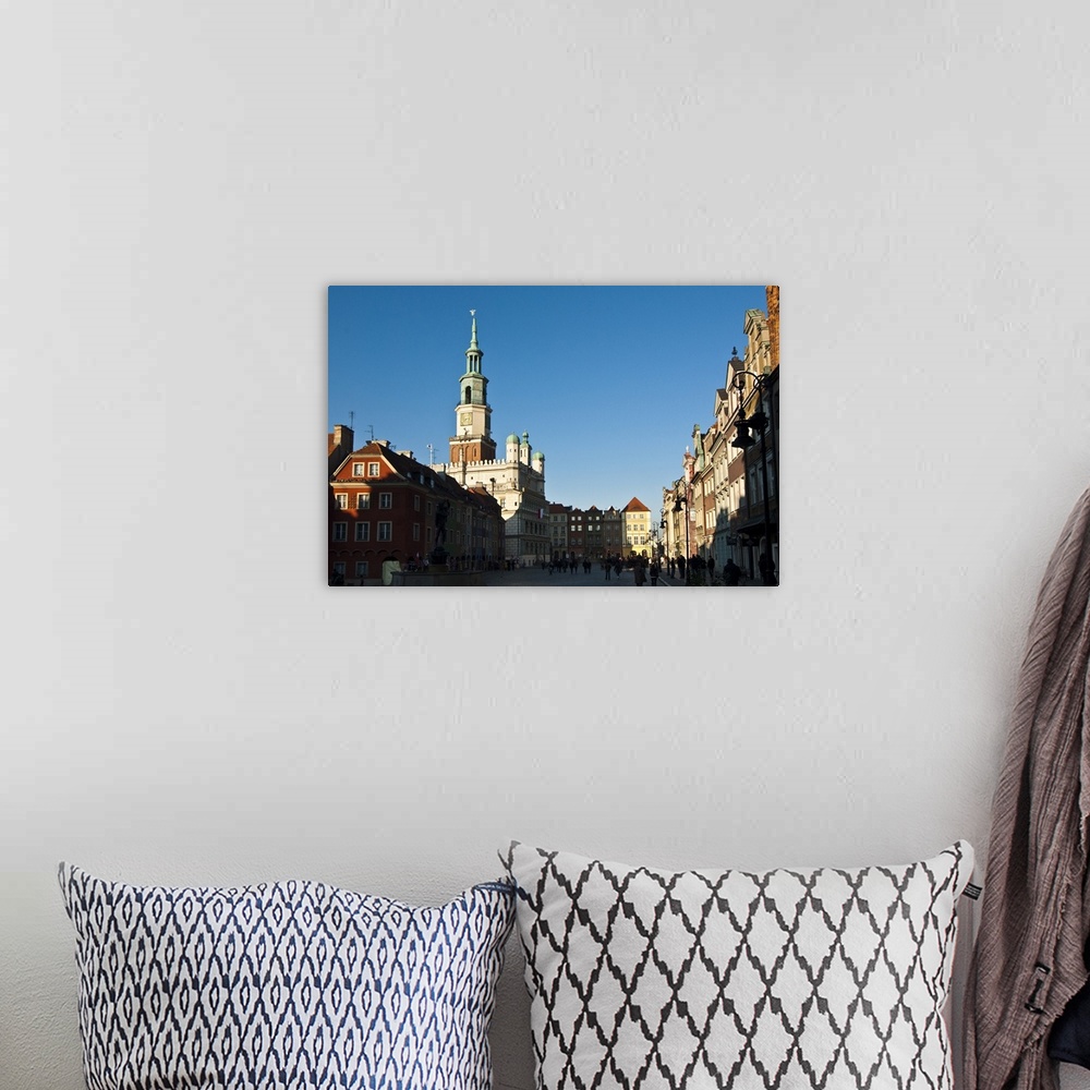 A bohemian room featuring Poland, Greater Poland, Central Europe, Poznan, Stary Rynek and town hall
