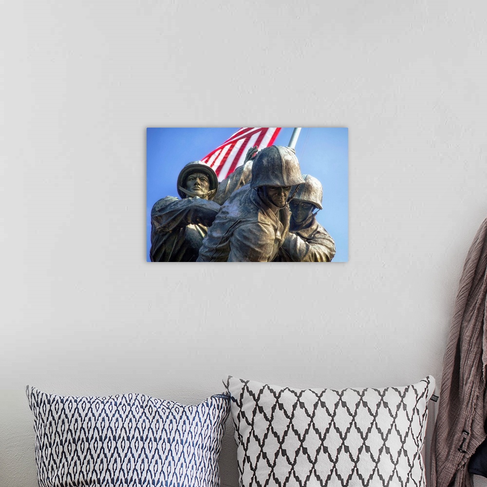 A bohemian room featuring Washington DC, Iwo Jima Memorial