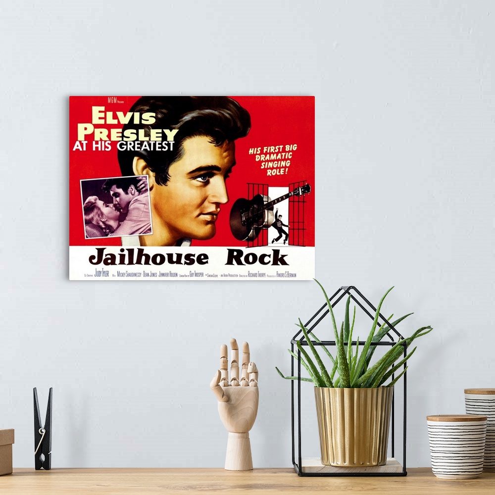 A bohemian room featuring JAILHOUSE ROCK, Elvis Presley, 1957.