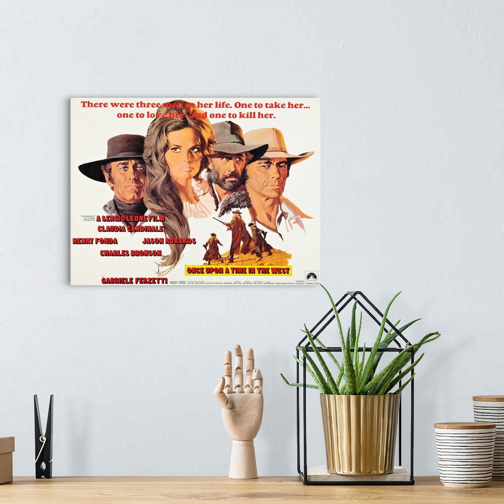 A bohemian room featuring Once Upon A Time In The West, (AKA C'Era Una Volta Il West), Top From Left: Henry Fonda, Claudia ...
