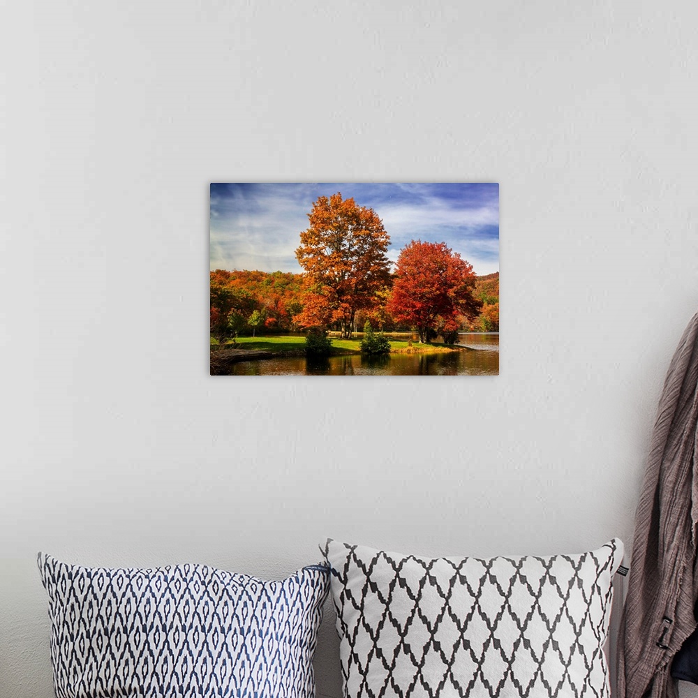 A bohemian room featuring Autumn by the River -2