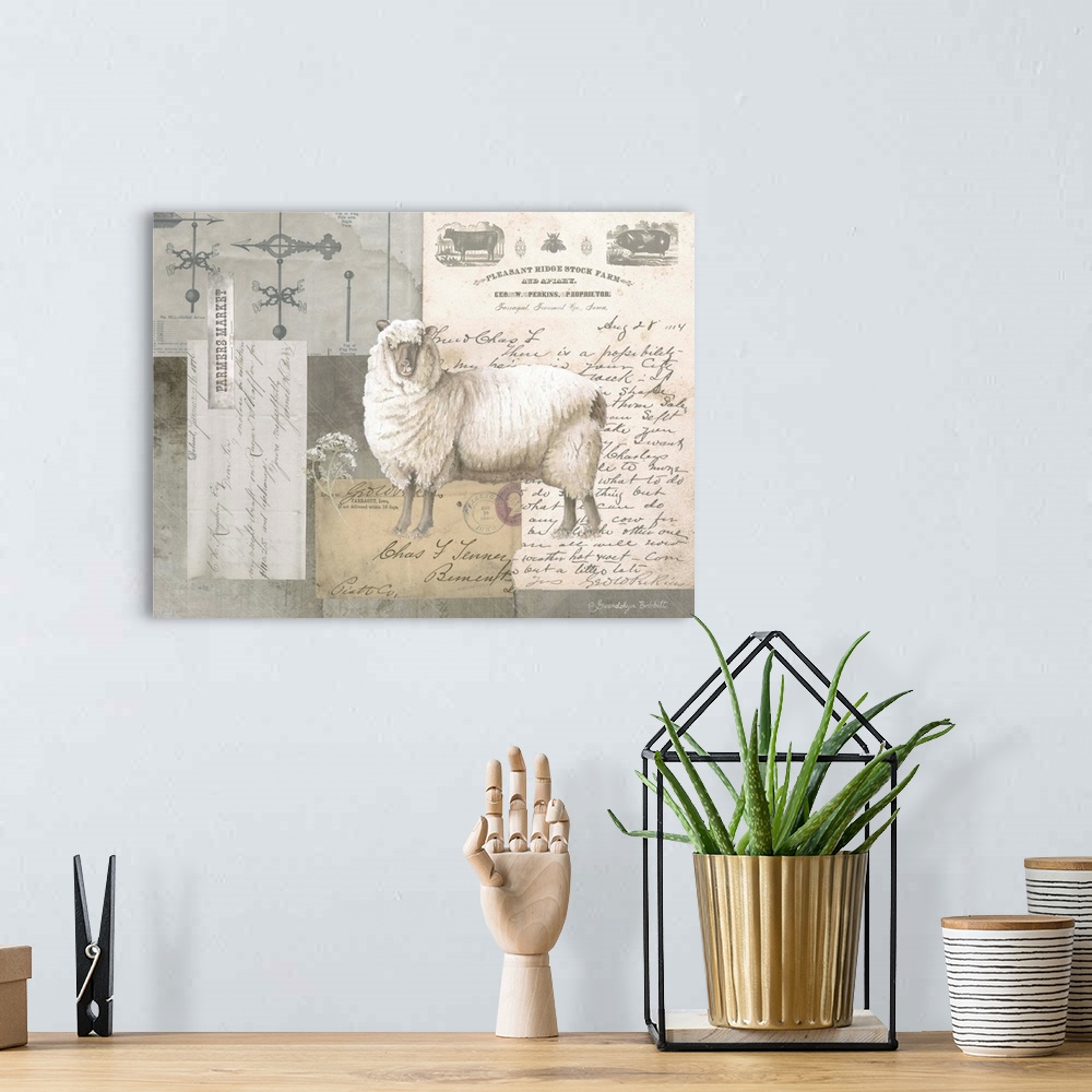 A bohemian room featuring Sheep On Ephemera II