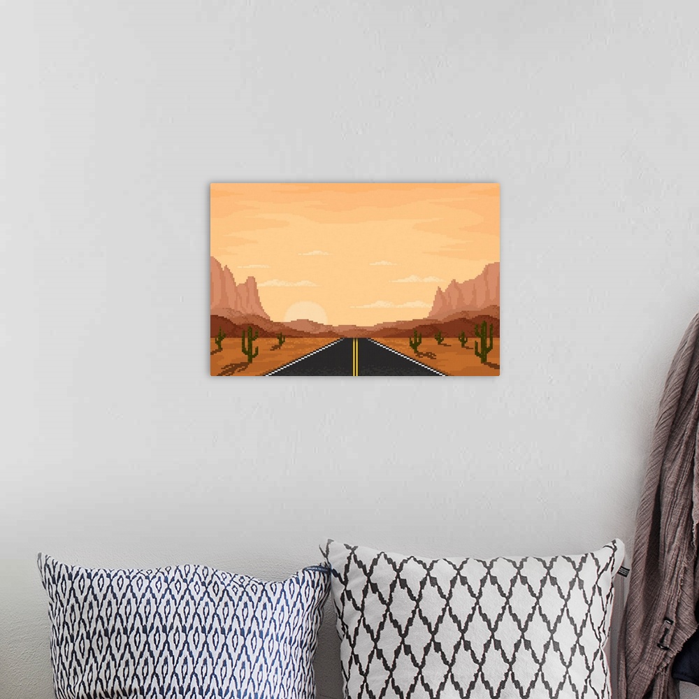 A bohemian room featuring 8-Bit Highway Road In The Desert