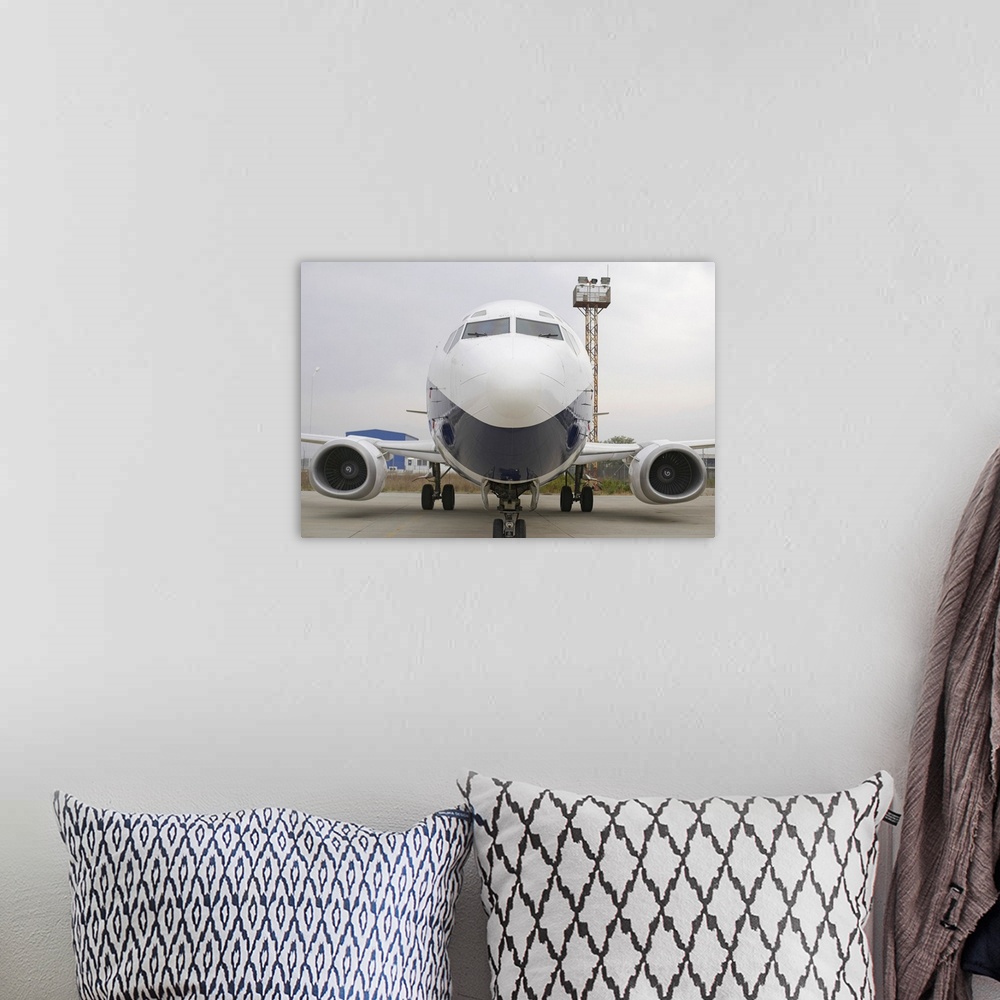 A bohemian room featuring Airplane on runway