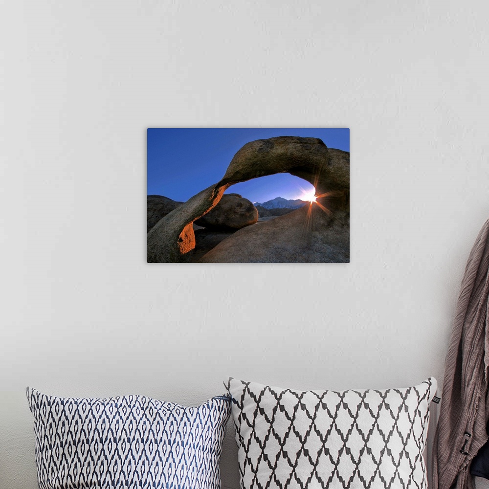 A bohemian room featuring Sunset at Moebius Arch in the Alabama Hills, Sierra Nevada, California