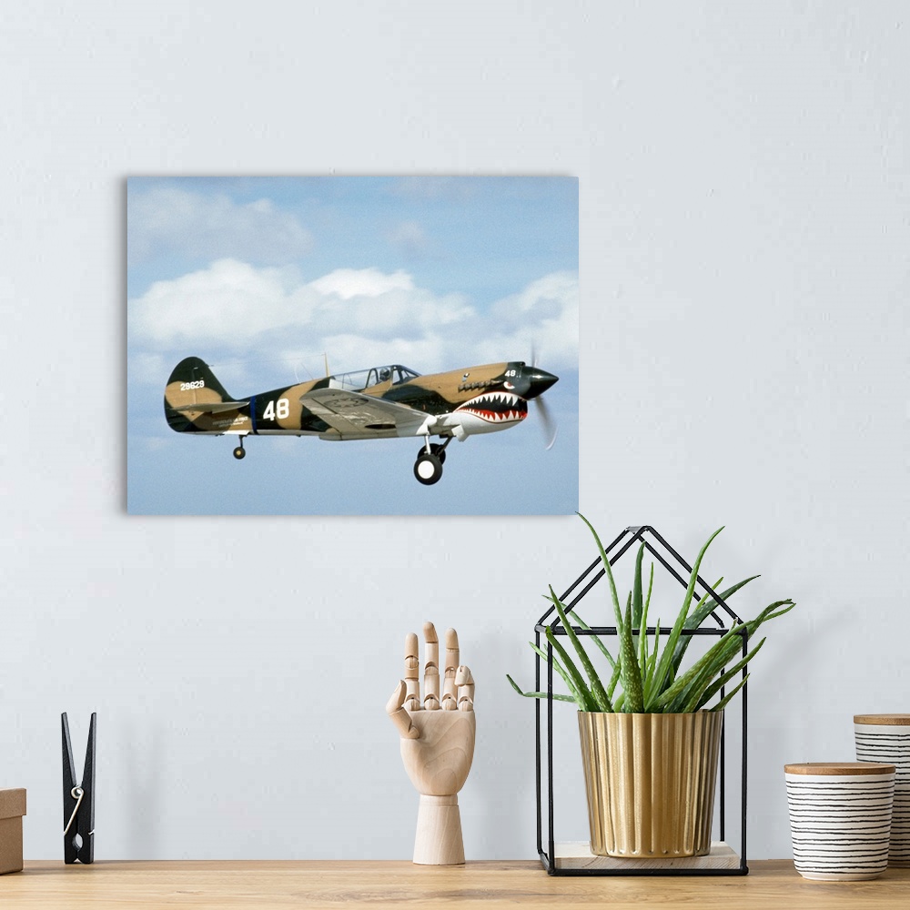 A bohemian room featuring Antique military fighter plane
