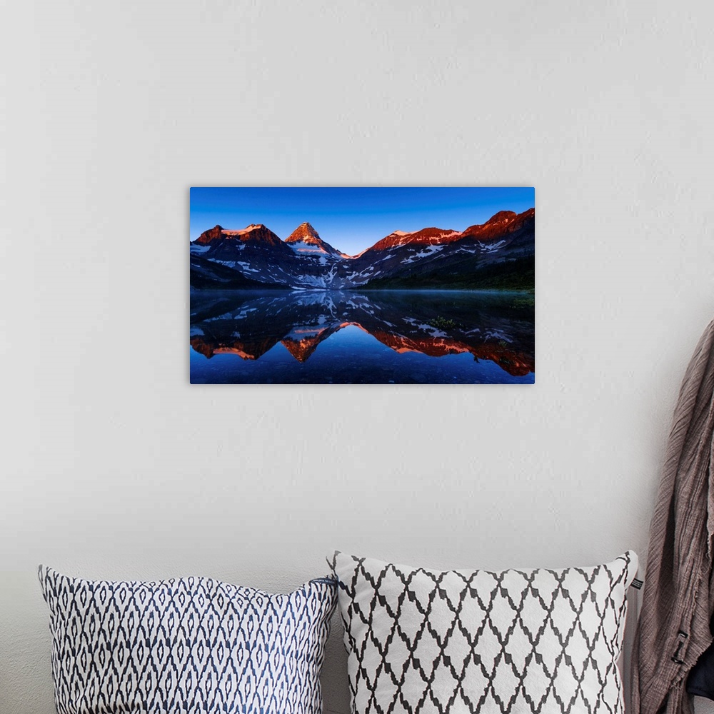 A bohemian room featuring Canadian Matterhorn - Mt. Assiniboine SunriseThis shot was taken at Lake Magog, Alberta, Canada, ...