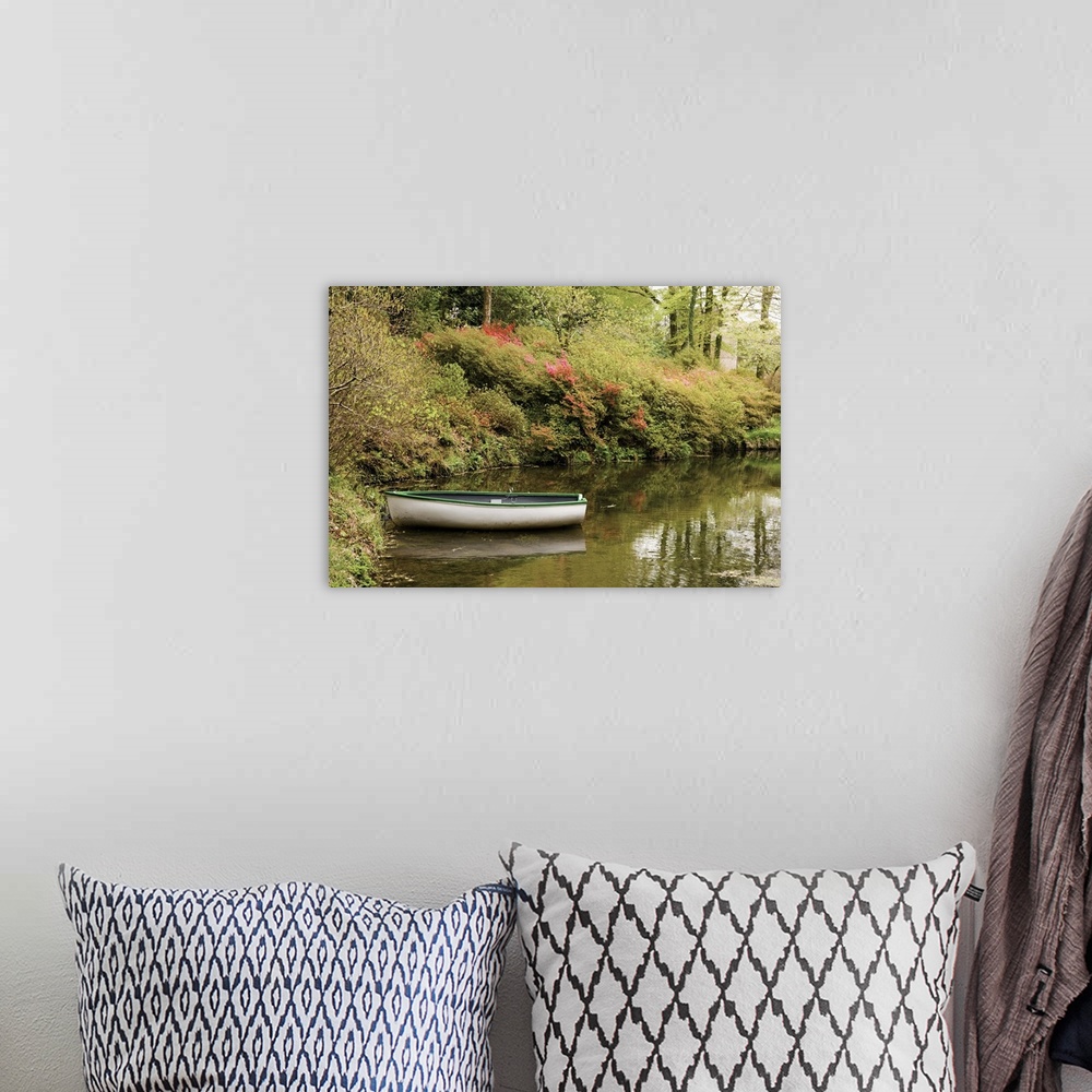 A bohemian room featuring A Boat In The Stream In Dartmoor National Park
