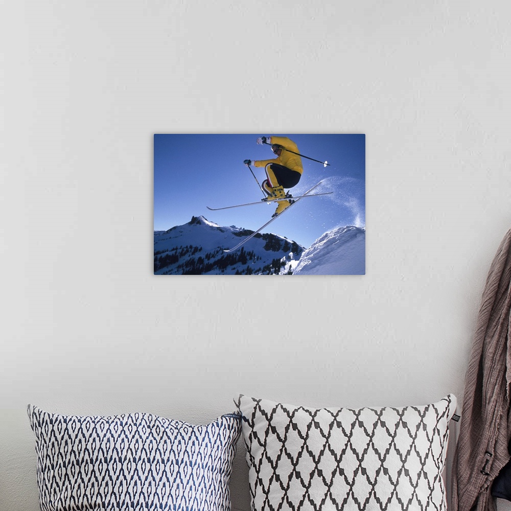 A bohemian room featuring Downhill Skier Jumping
