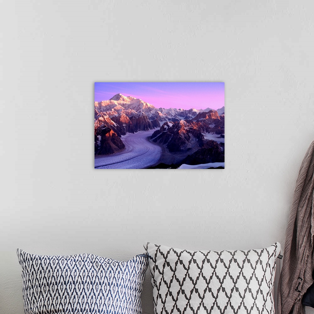 A bohemian room featuring Mount McKinley And Ruth Glacier