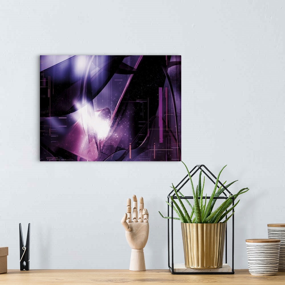 A bohemian room featuring Abstract digitally generated image