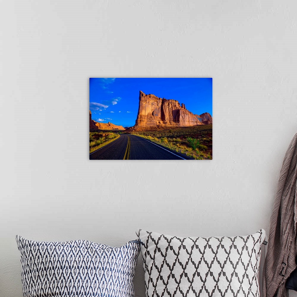 A bohemian room featuring Road Through Arches National Park