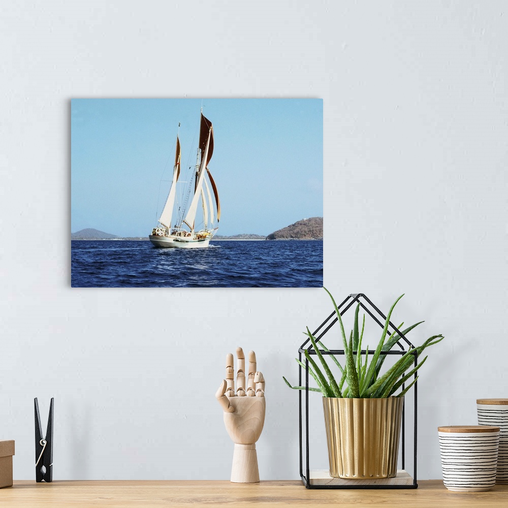 A bohemian room featuring Sailing