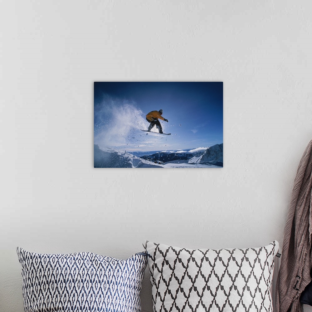 A bohemian room featuring Snowboarder in Motion