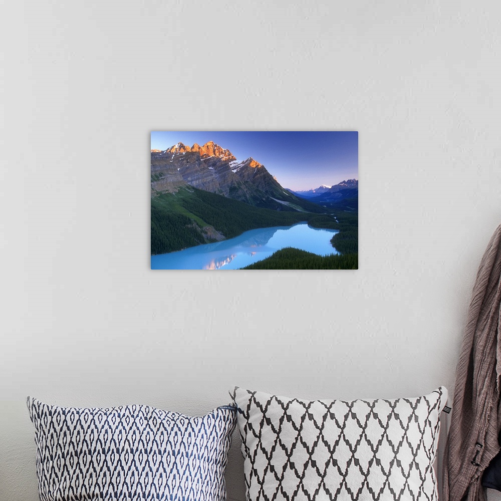 A bohemian room featuring Snowy peak mountain with valley