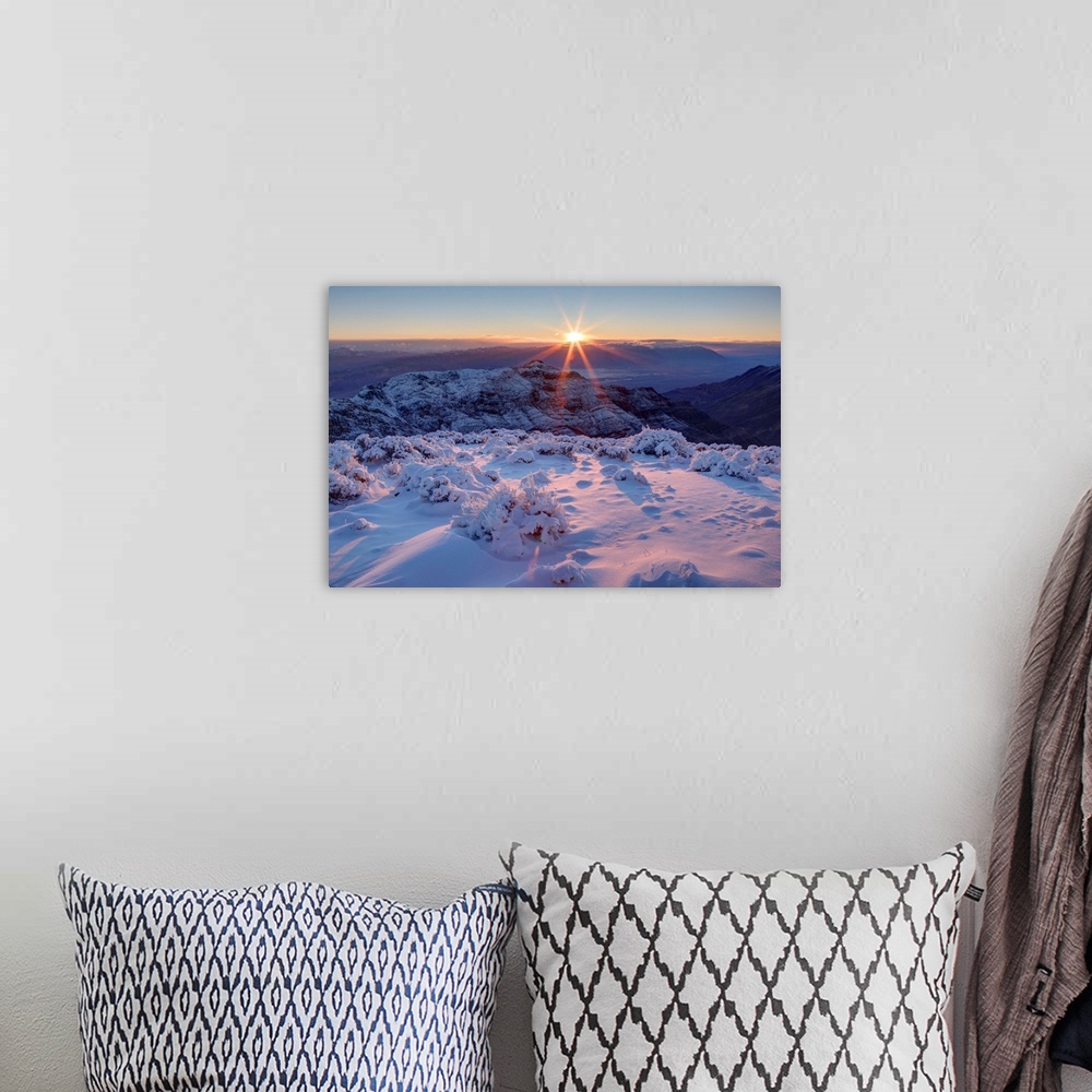 A bohemian room featuring death valley, national park, scenery, landscape, sunrise, snow, winter