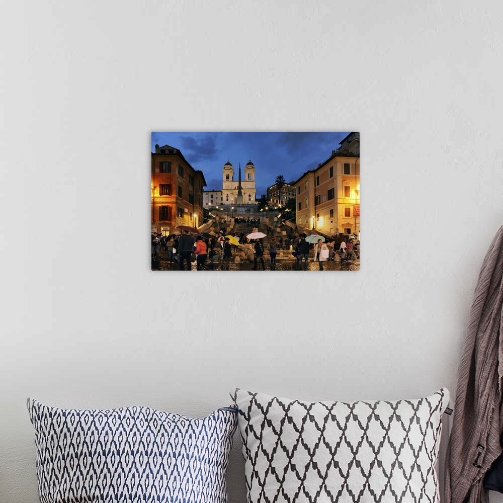 A bohemian room featuring The Spanish Steps are a set of steps in Rome, climbing a steep slope between the Piazza di Spagna...