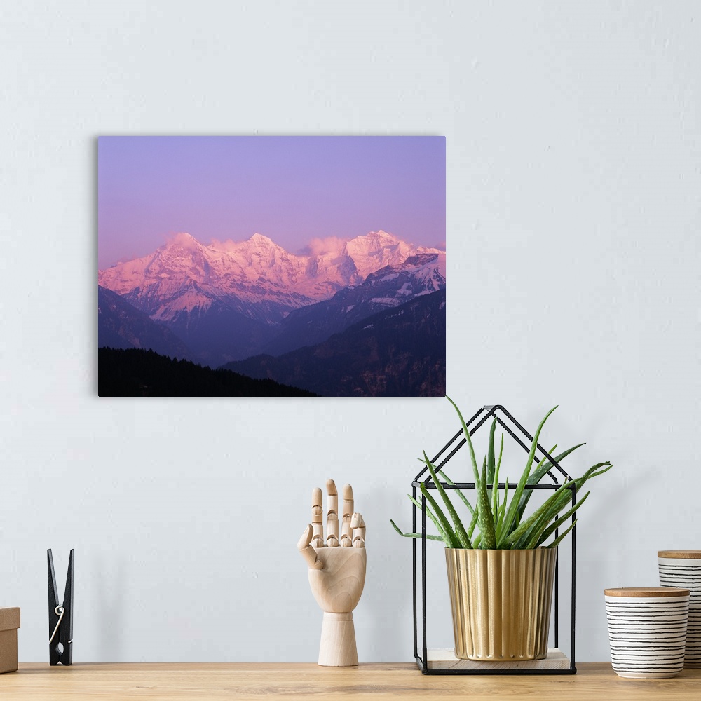 A bohemian room featuring View of Bernese Alps