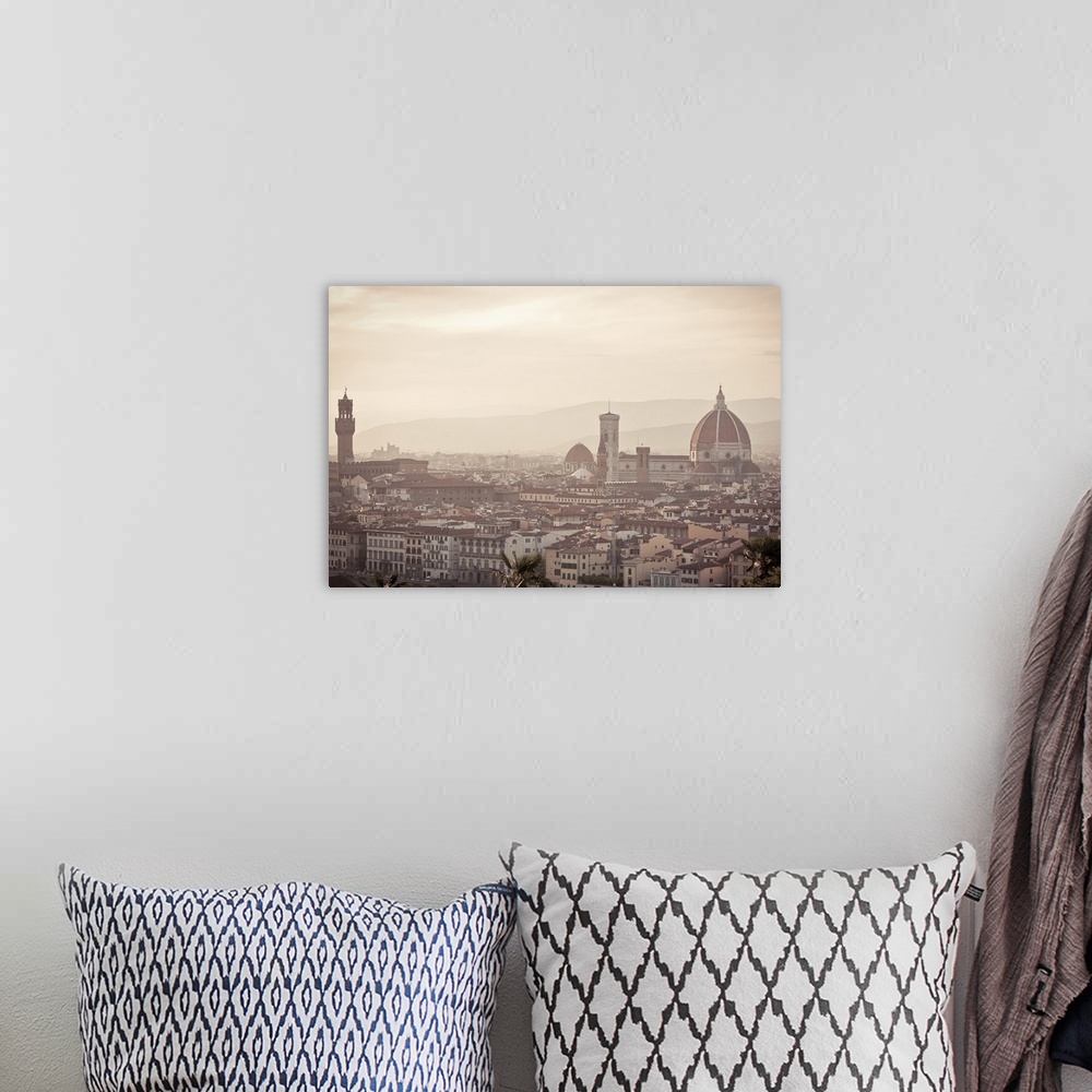 A bohemian room featuring View over Florence at dusk.