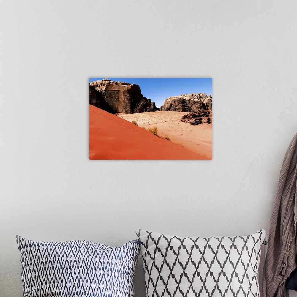 A bohemian room featuring Wadi Rum desert in Jordan between Petra and Aqaba.