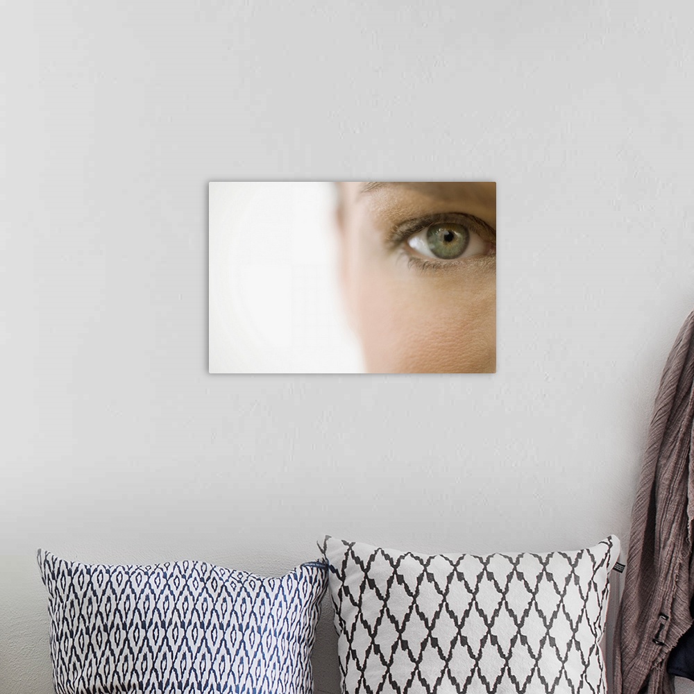 A bohemian room featuring Woman's eye