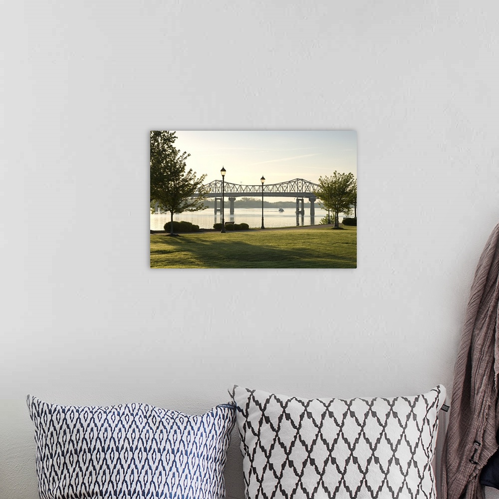 A bohemian room featuring Alabama / Decatur / Rhodes Ferry Park / 'Steamboat Bill' Memorial Bridge / Sunrise