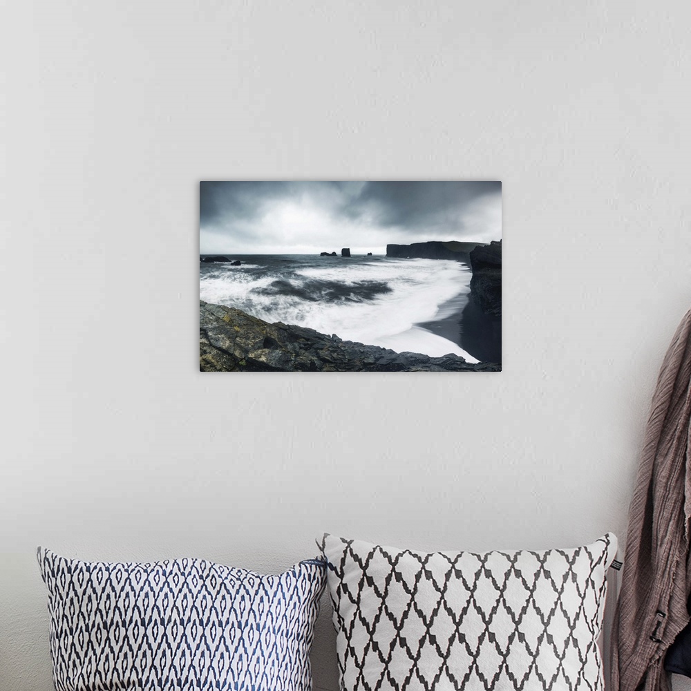 A bohemian room featuring Beach of Reynisfjara, Vik, Sudurland, Iceland, Europe.