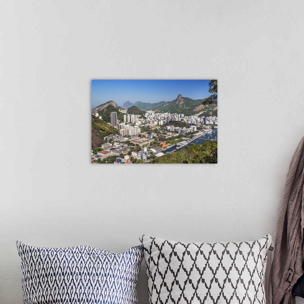 A bohemian room featuring Brazil, Rio de Janeiro. Rio de Janeiro city viewed from Sugar Loaf Mountain .