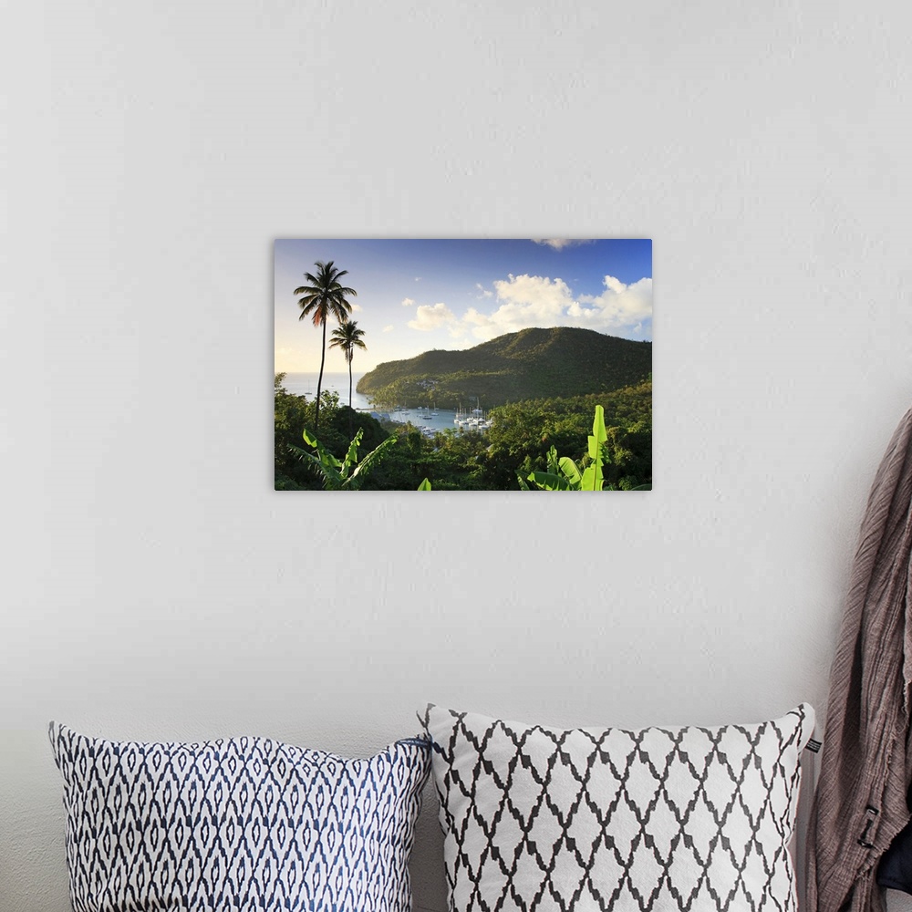 A bohemian room featuring Caribbean, St Lucia, Marigot Bay and Harbour