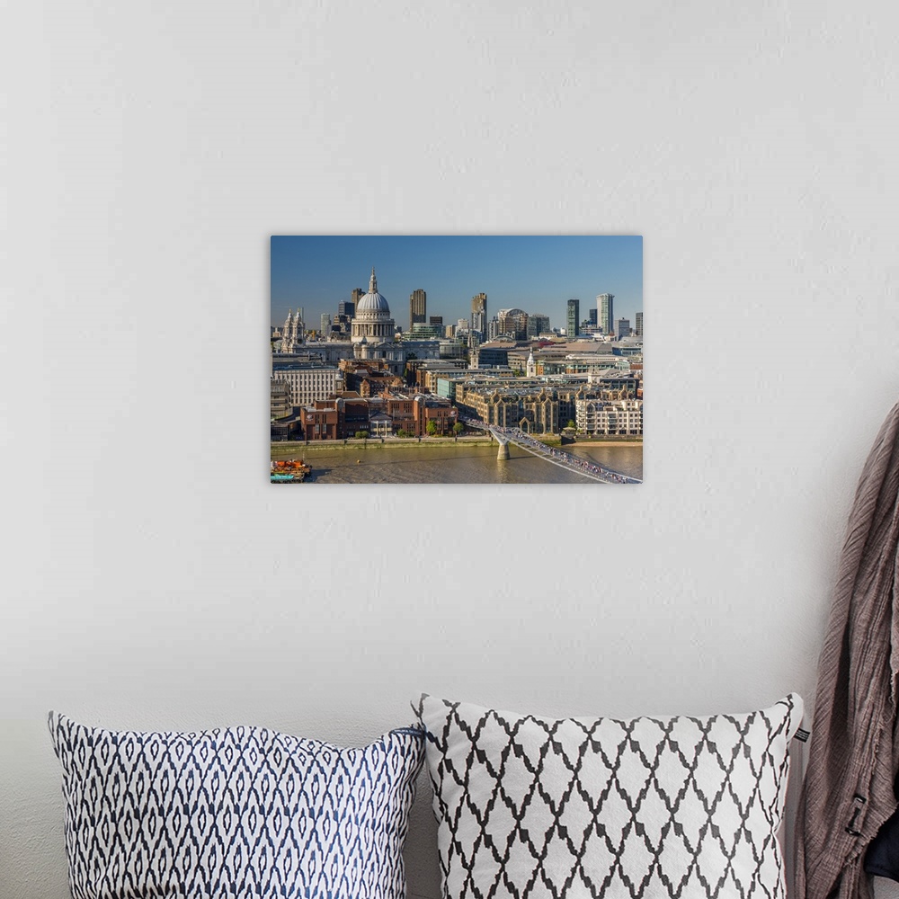 A bohemian room featuring UK, England, London, St. Paul's Cathedral and City of London Skyline.