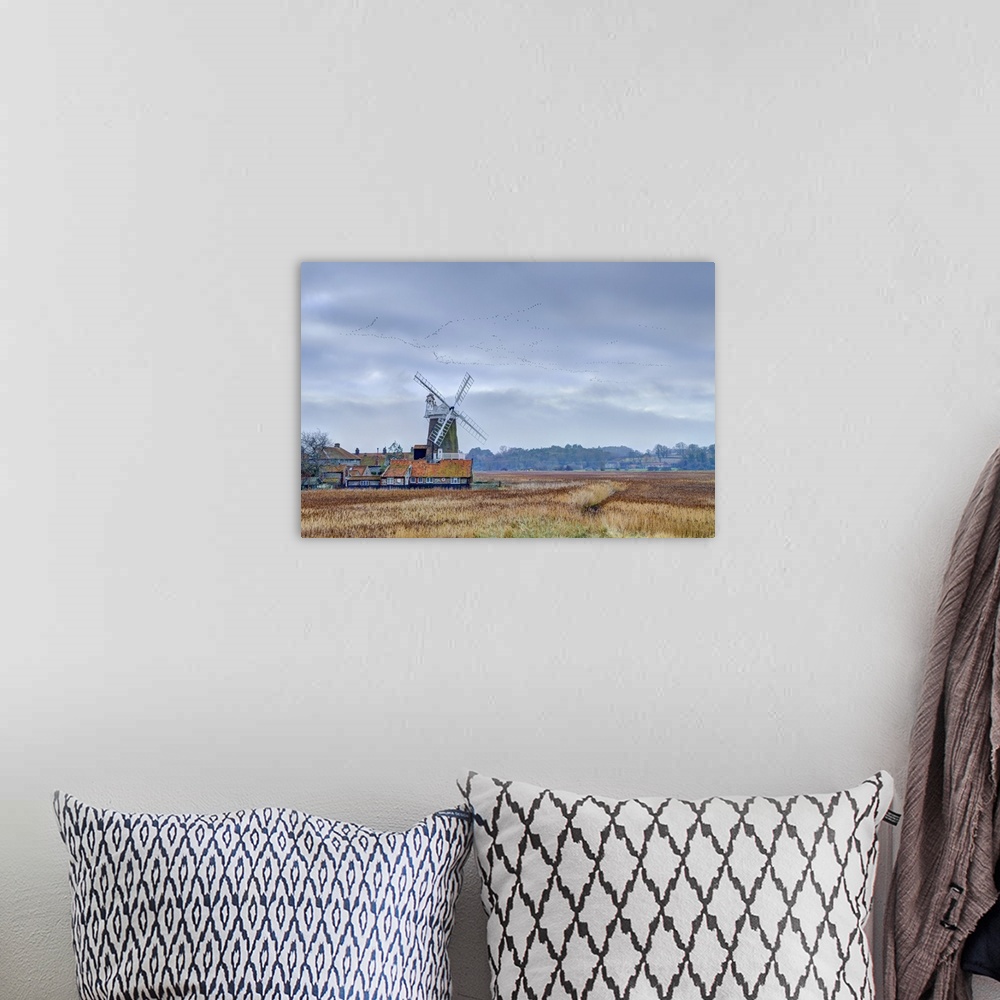 A bohemian room featuring UK, England, Norfolk, North Norfolk, Cley next the Sea, Cley Windmill.