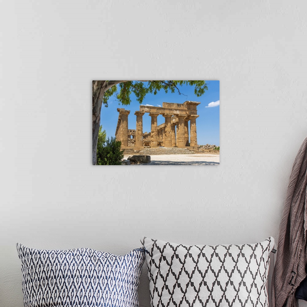 A bohemian room featuring Europe, Italy, Sicily. The Hera Temple of Selinunte.