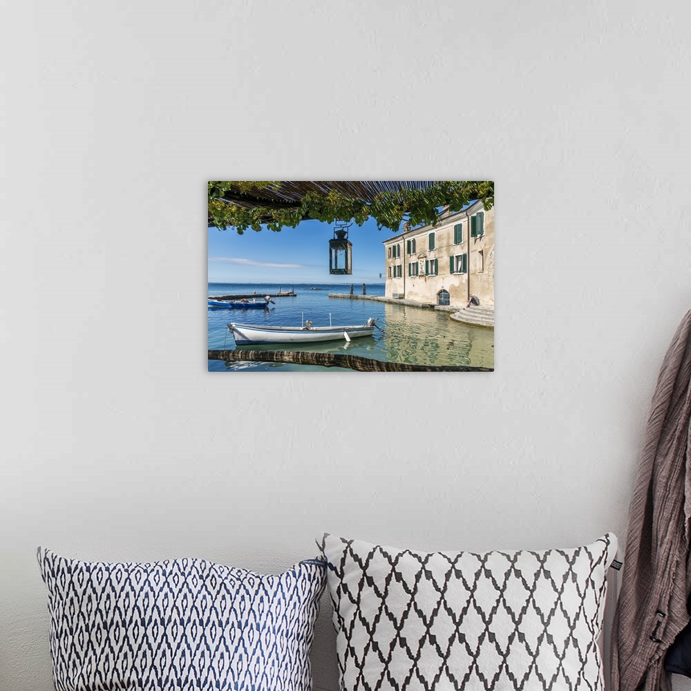 A bohemian room featuring Europe, Italy, Veneto. Punta San Vigilio at Garda lake.