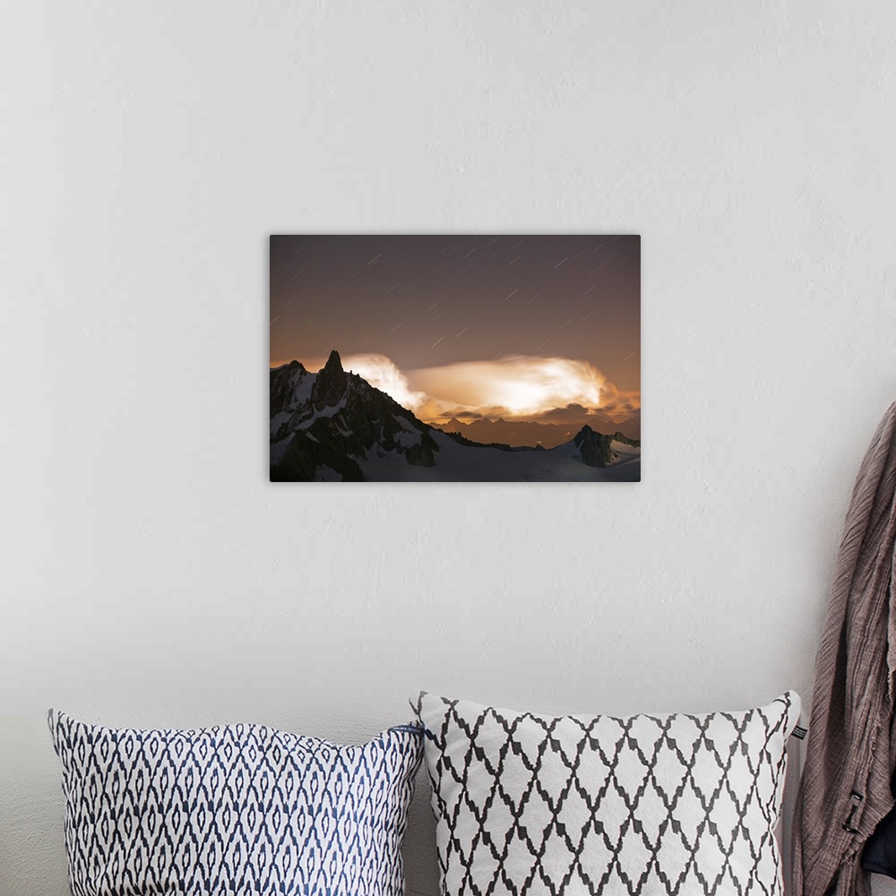 A bohemian room featuring Europe, France, Haute Savoie, Rhone Alps, Chamonix Valley, electrical storm.