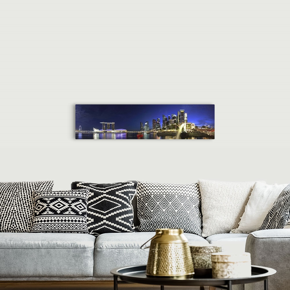 A bohemian room featuring Singapore, Merlion Park and Singapore Skyline