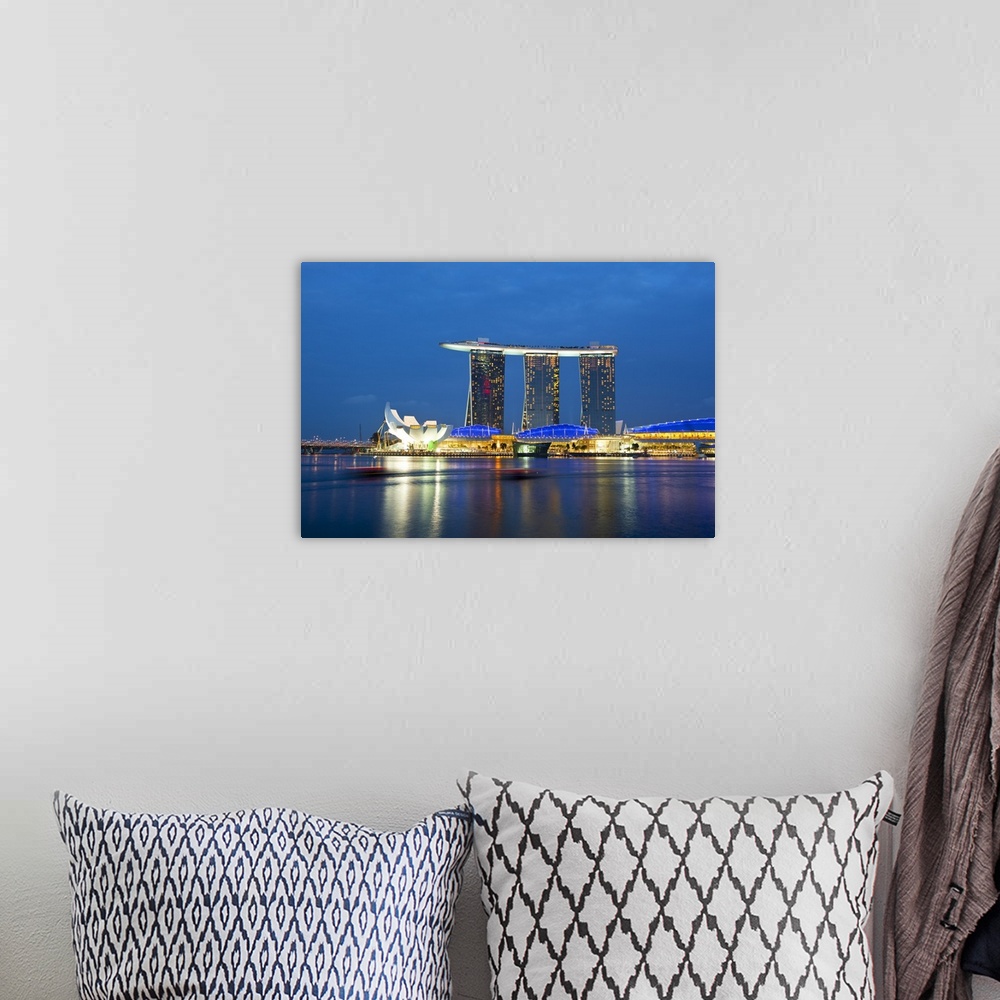 A bohemian room featuring Singapore, Singapore, Marina Bay. The Marina Bay Sands Singapore. The hotel complex includes a ca...