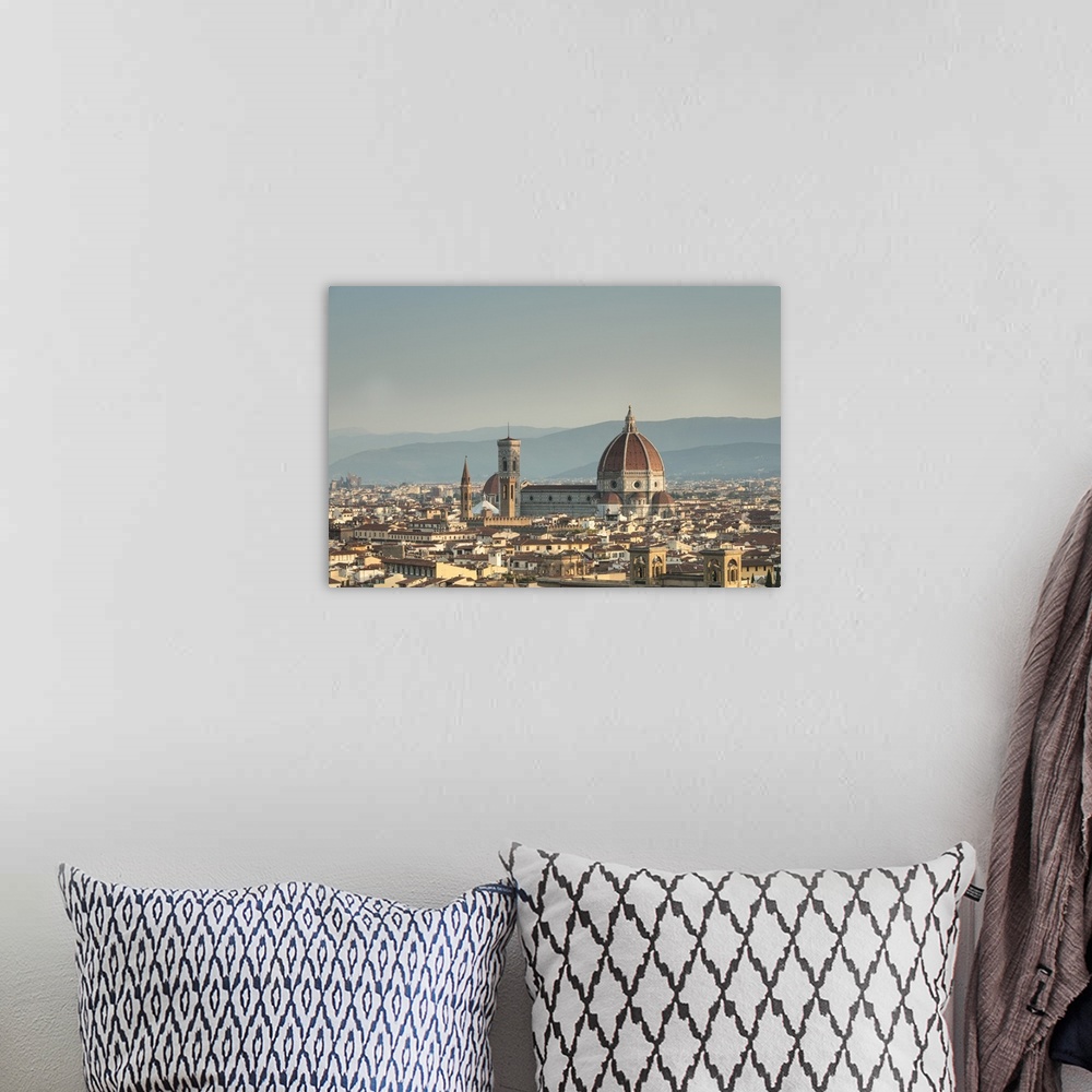 A bohemian room featuring View of the Duomo with Brunelleschi Dome and Basilica di Santa Croce from Piazzale Michelangelo, ...