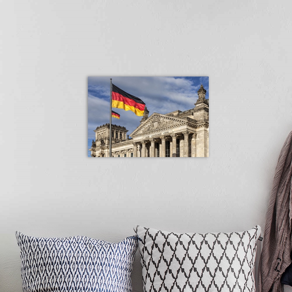 A bohemian room featuring The Reichstag was built in 1894 as the German parliament. Berlin, Germany.
