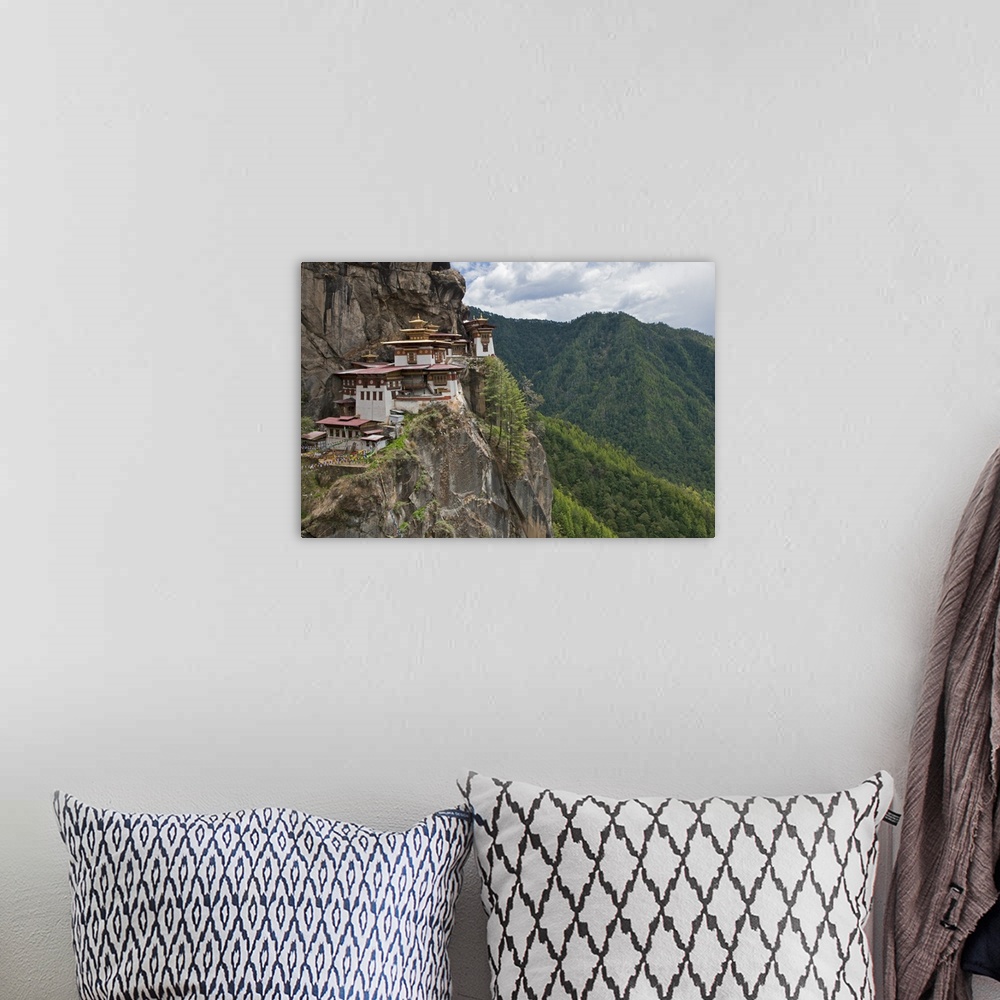 A bohemian room featuring Taktshang Goemba, 'Tiger's Nest', is Bhutan's most famous monastery. It is perched miraculously o...