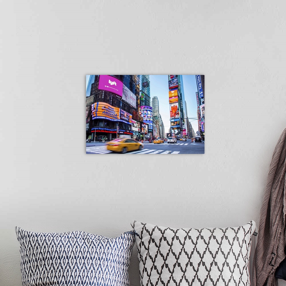 A bohemian room featuring Times Square, Manhattan, New York City, New York, USA.