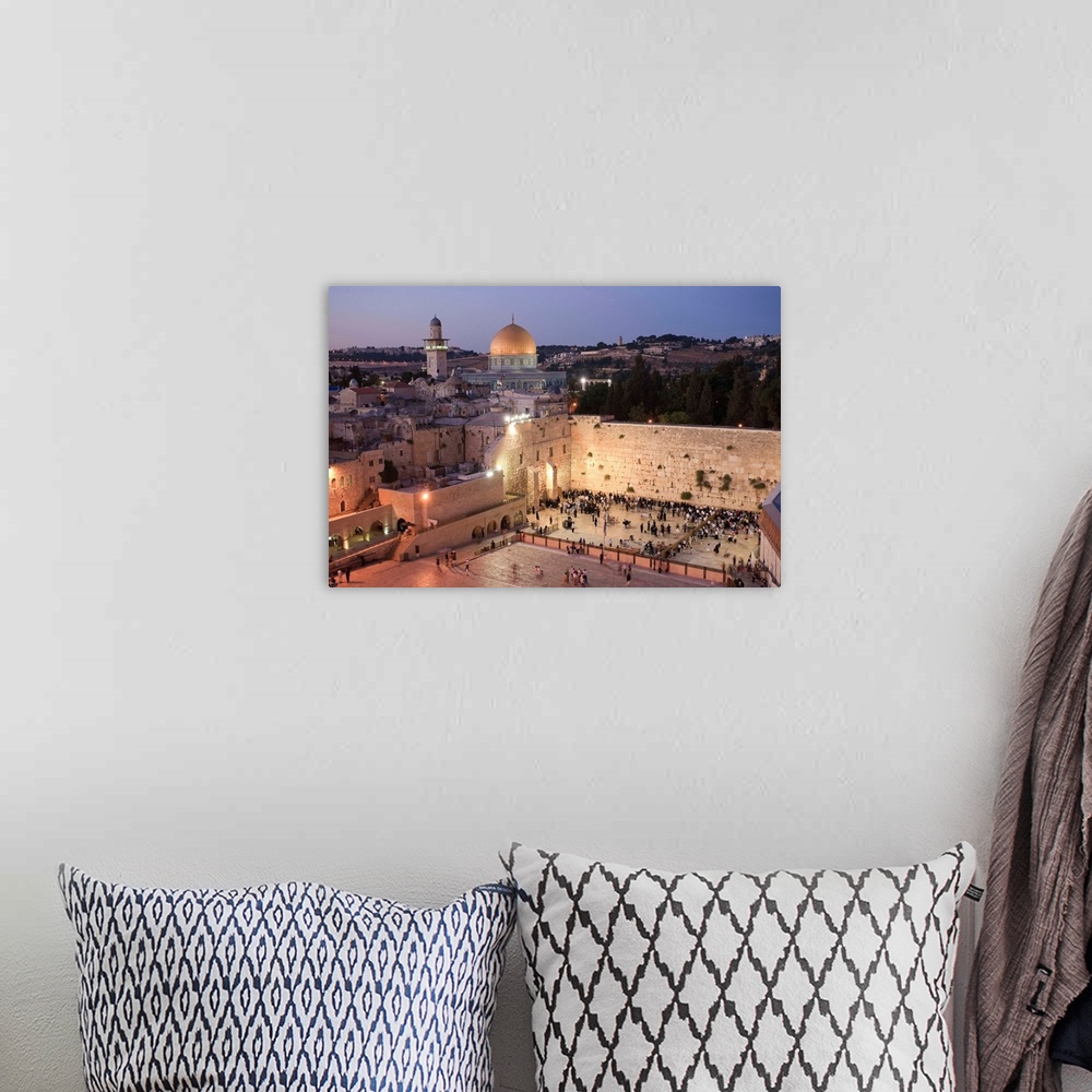 A bohemian room featuring Wailing Wall / Western Wall and Dome of The Rock Mosque, Jerusalem, Israel