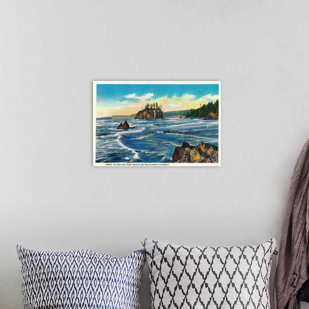 A bohemian room featuring Abbey Island and Ruby Beach on the Olympic Highway, Olympic National Park