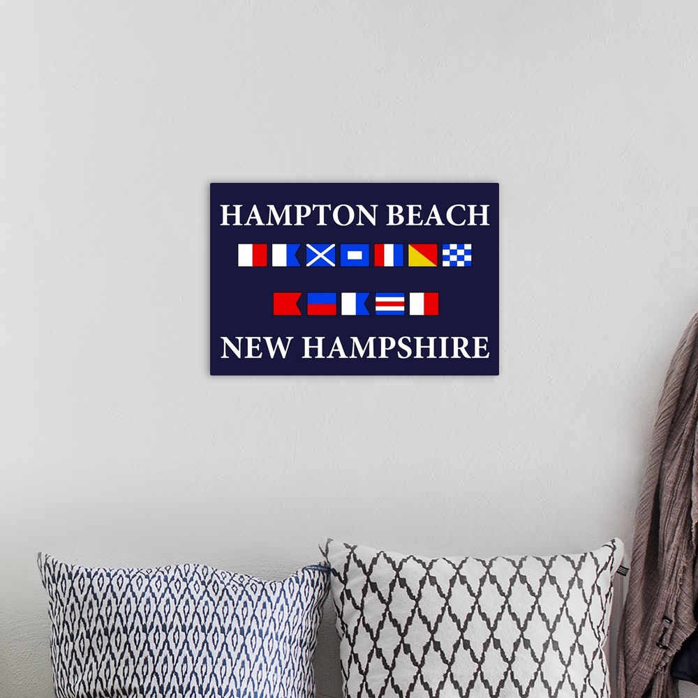 A bohemian room featuring Hampton Beach, New Hampshire, Nautical Flags
