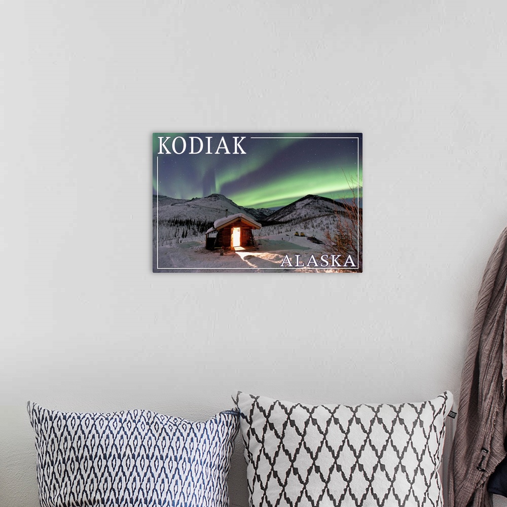A bohemian room featuring Kodiak, Alaska, Northern Lights and Cabin