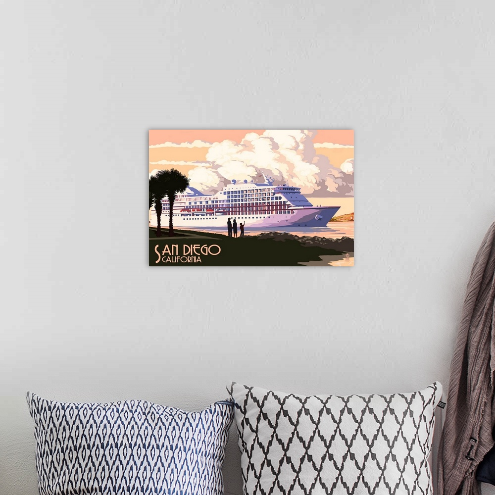 A bohemian room featuring San Diego, California, Cruise Ship and Sunset