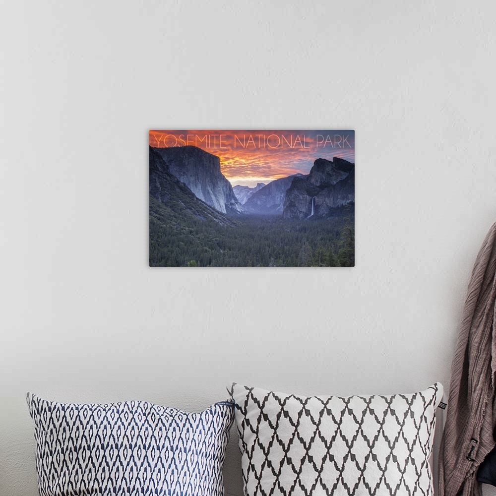 A bohemian room featuring Yosemite National Park, California, Valley at Sunset